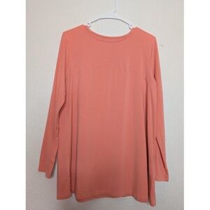 Coolibar UPF 50+ Sun Protection Salmon Pink Long Sleeve Swing Top Medium Beach